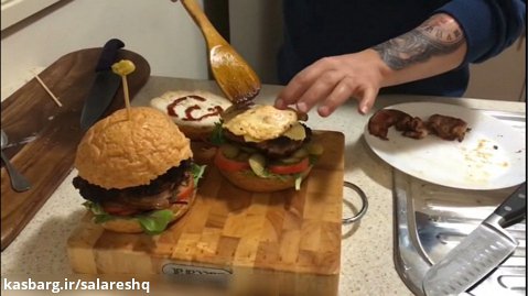 آموزش تهیه و سرخ کردن همبرگر مخصوص دست ساز و لقمه برگر که دعام کنی HD