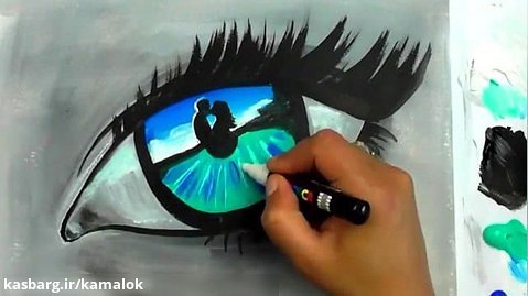 نقاشی اکریلیک دخترانه - قسمت 10