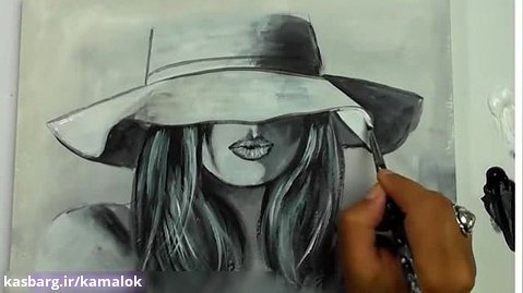 نقاشی اکریلیک دخترانه - قسمت 7