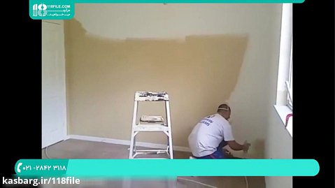 آموزش نقاشی ساختمان |رنگ آمیزی خانه |رنگ آمیزی دیوار (رنگ آمیزی اتاق در 9دقیقه)