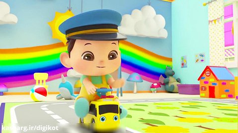 انیمیشن و ترانه انگلیسی برای کودکان - چرخ های اتوبوس