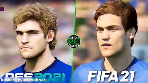 مقایسه بازیکنان چلسی  در FIFA 21 , PES 2021
