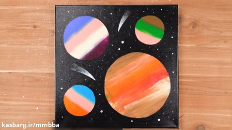 نقاشی اکریلیک : نقاشی فضا و سیاره ها