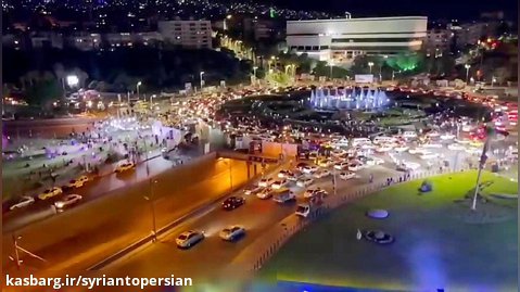 جشن های مردم سوریه پس از انتخابات ریاست جمهوری این کشور، میدان اموی دمشق